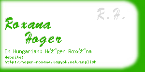 roxana hoger business card